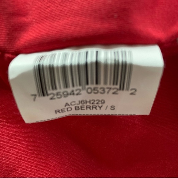 BCBGMAXAZRIA red draped bubble hem pleated bodice sleeveless mini dress.… - Picture 9 of 11